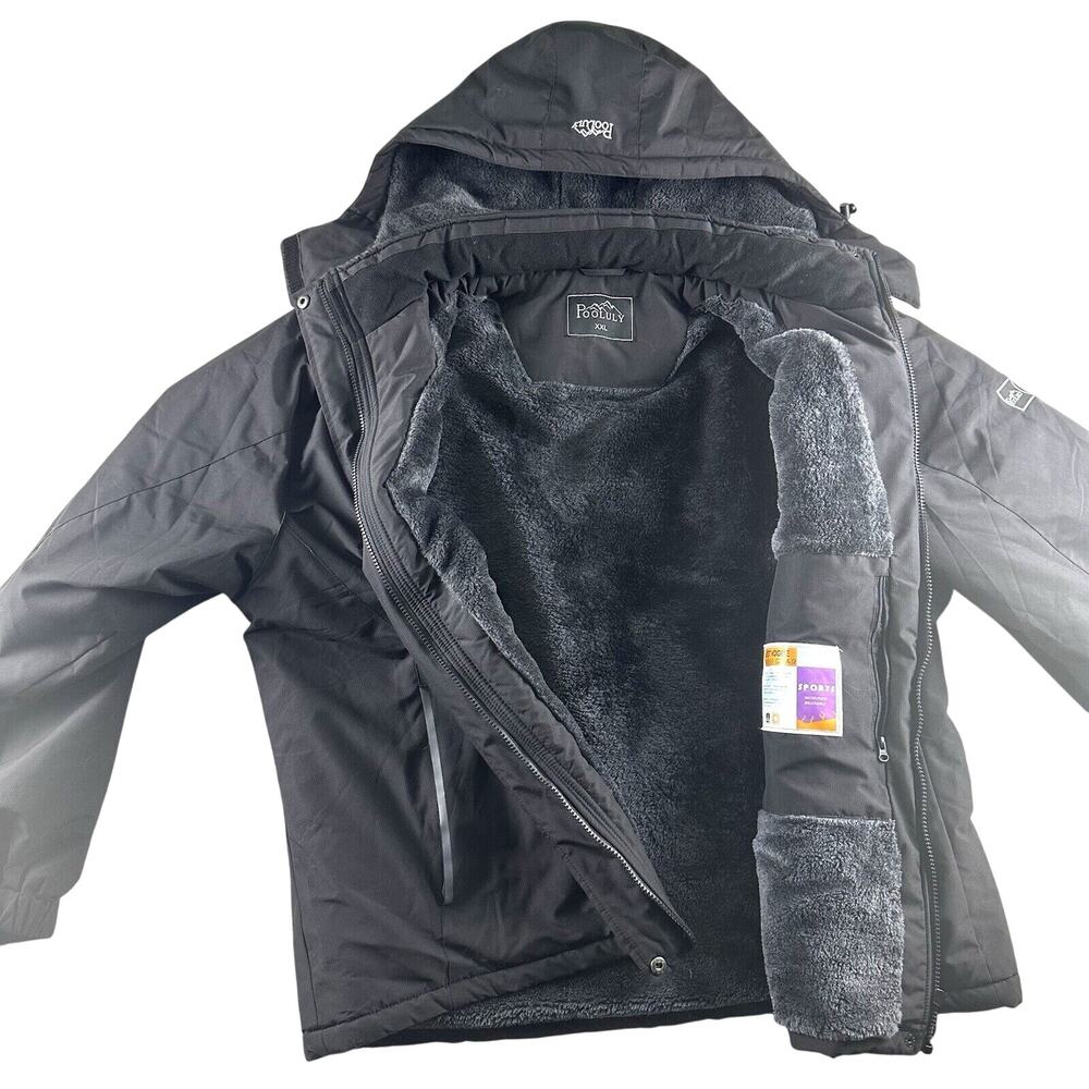 Women's‎ Ski Jacket - Pooluly - Waterproof Hooded Snowboarding 2xl